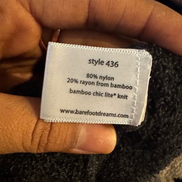 Barefoot Dreams Cozychic Lite Knit Gray Navy Blue Ombre Cardigan Size  L/XL - Picture 7 of 8